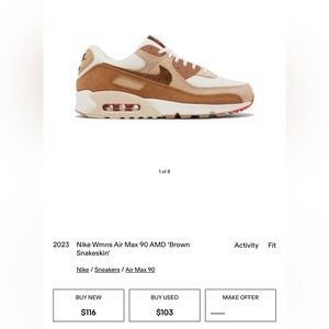 Nike Wmns Air Max 90 AMD 'Brown Snakeskin'